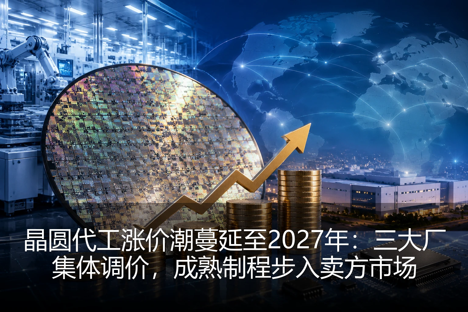 晶圆代工涨价潮蔓延至2027年：三大厂集体调价，成熟制程步入卖方市场