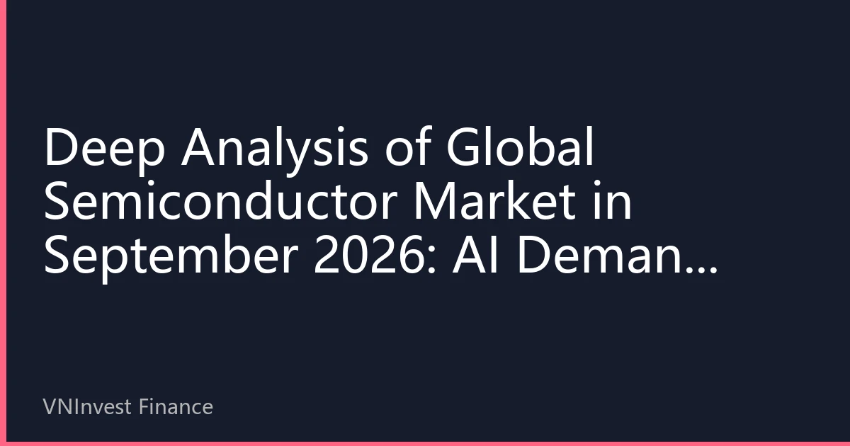 Deep Analysis of Global Semiconductor Market in September 2026: AI Demand Continues to Surge, Vietnam's Semiconductor Supply Chain Enters a Golden Development Period